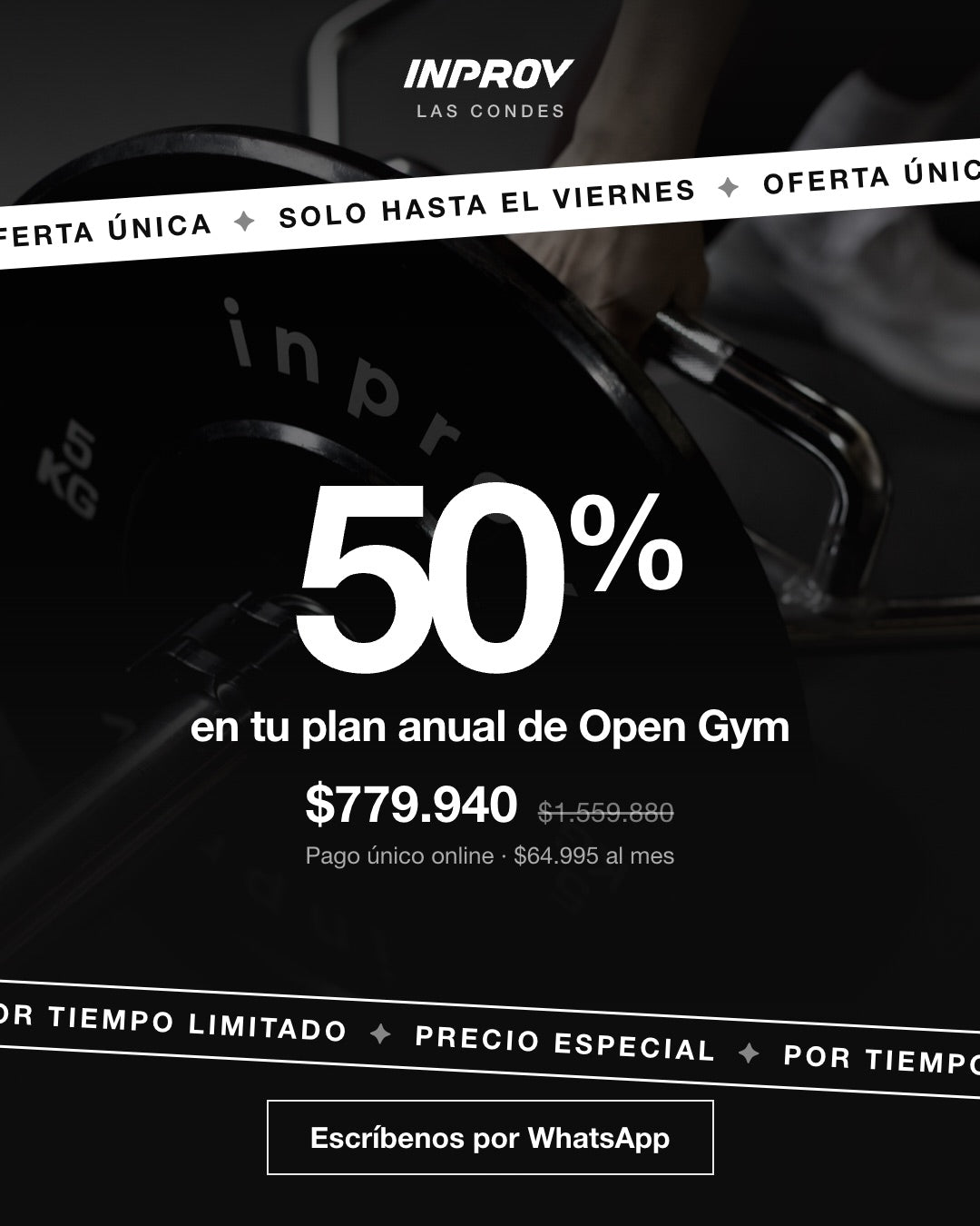 Open Gym Anual · Oferta Octubre 50%